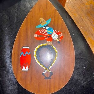 Vintage TURNER Brand Wall Accessory Art Mariachi Drum Teardrop Shape Vibrant